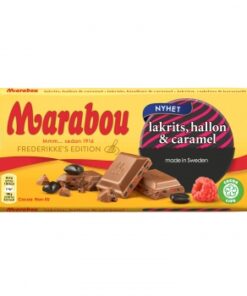 Marabou Lakrits, Hallon & Caramel 185g